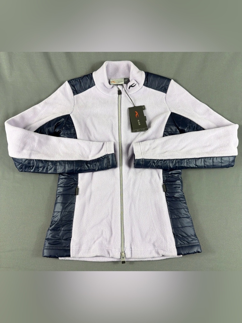 KJUS Womens Golf Jacket Sleeve Logo Maxima Midlayer XS Purple NWT MSRP $225